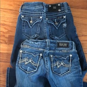 2 pair of Miss Me Jeans